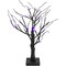 Spooky Central Halloween Decorations, Black Tree with Purple LED Lights Indoor Home Décor (18 in.)